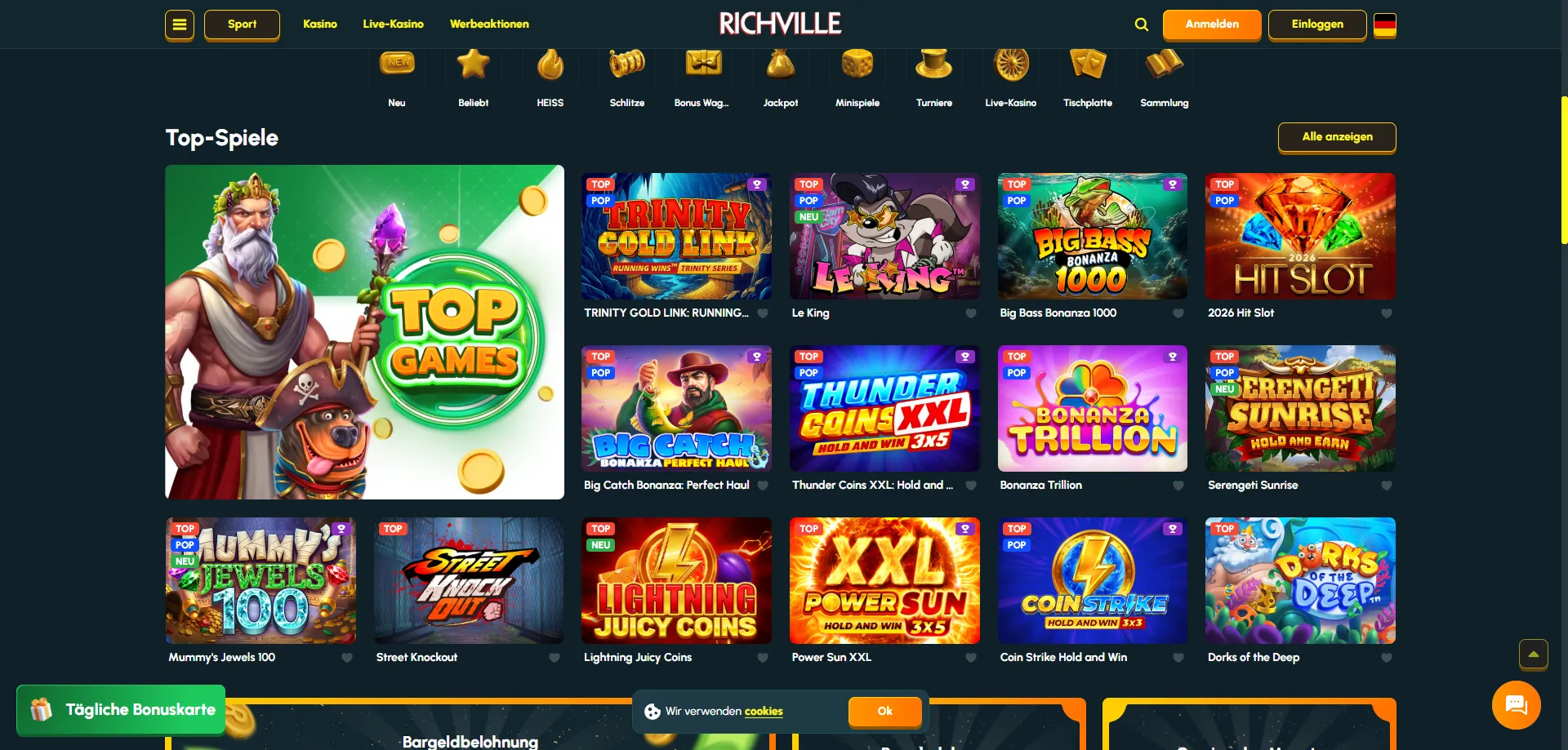 Richville Casino Slots und Live Casino Spiele &ndash; Top Auswahl 2026