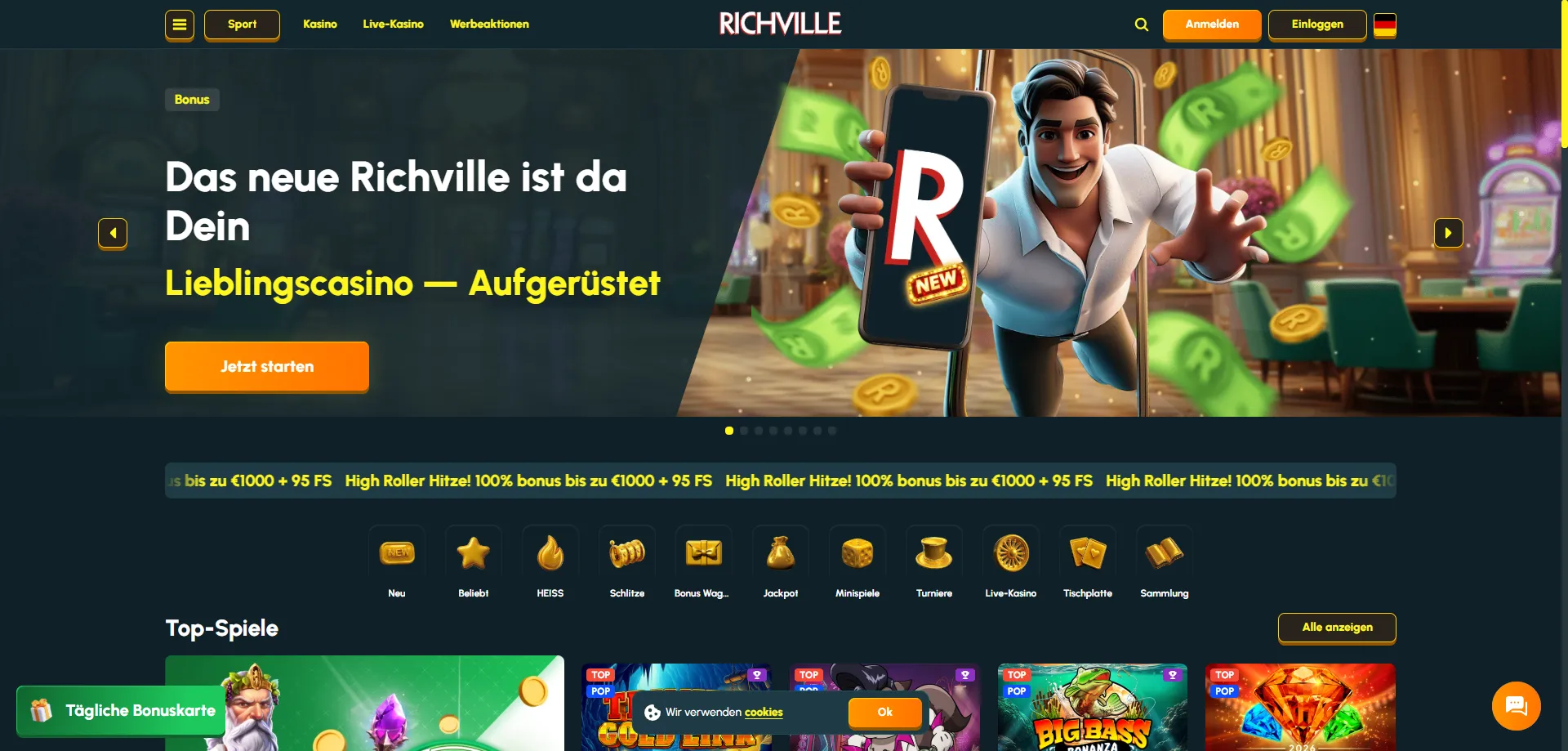 Richville Casino &Ouml;sterreich &Uuml;bersicht &ndash; Willkommensbonus und Auszahlungen 2026